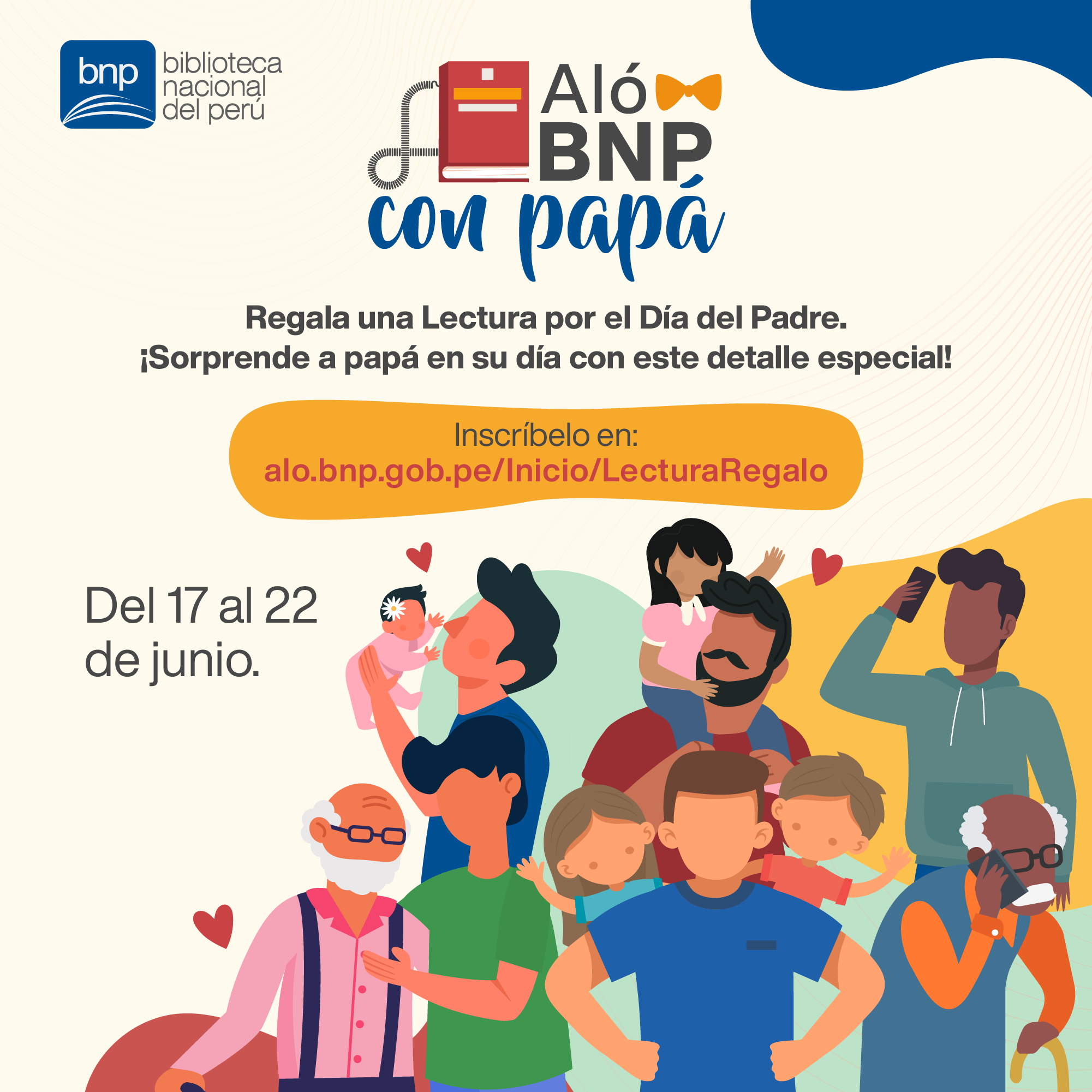 Regala una lectura en el Día del Padre a través de “Aló BNP” | Biblioteca  Nacional del Perú | BNP